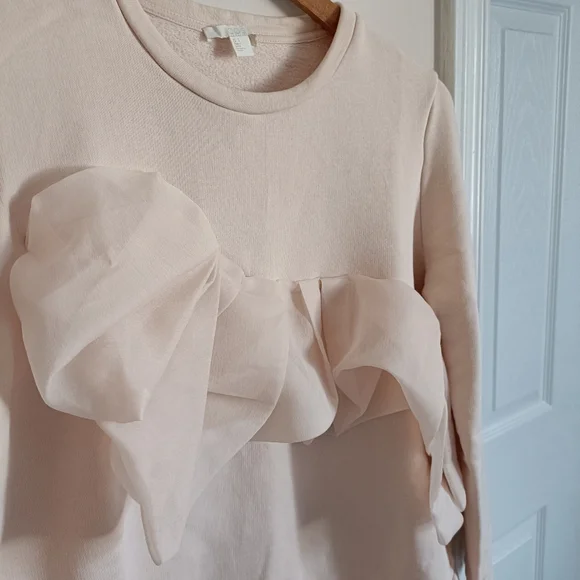 COS Organza Ruffle Sweatshirt - Picture 2 of 3